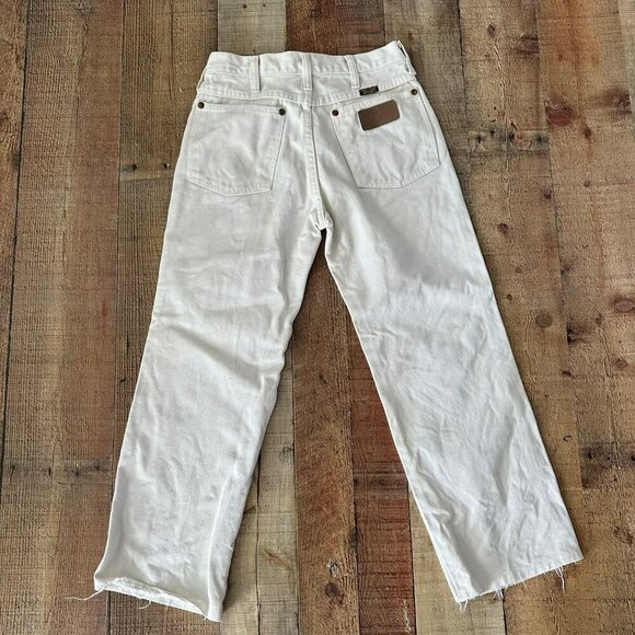 Vintage White Wrangler Womens Size 28 Denim Jeans - Picture 16 of 16